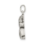 Sterling Silver Antiqued Cat Charm