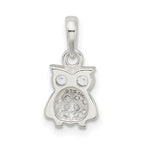 Sterling Silver CZ Owl Pendant