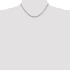 Sterling Silver 3.95mm Beveled Oval Cable Chain