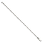 Sterling Silver 3.95mm Beveled Oval Cable Chain