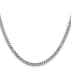 Sterling Silver Rhodium-plated 4.5mm Curb Chain