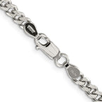 Sterling Silver Rhodium-plated 4.5mm Curb Chain