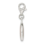 Amore La Vita Sterling Silver Rhodium-plated Polished Enameled Virginia Tech University Charm with Fancy Lobster Clasp