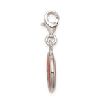 Amore La Vita Sterling Silver Rhodium-plated Polished Enameled University of Louisville Charm with Fancy Lobster Clasp