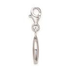Amore La Vita Sterling Silver Rhodium-plated Polished Enameled Florida State University Charm with Fancy Lobster Clasp