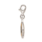 Amore La Vita Sterling Silver Rhodium-plated Polished Enameled University of Missouri Charm with Fancy Lobster Clasp