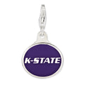 Sterling Silver Enamel Kansas State Univ. w/ Lobster Clasp Charm