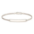 Sterling Silver Curb Link ID Bracelet