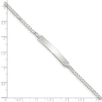 Sterling Silver Curb Link ID Bracelet