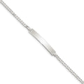 Sterling Silver Curb Link ID Bracelet