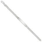 Sterling Silver Curb Link ID Bracelet