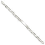 Sterling Silver Curb Link ID Bracelet