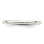 Sterling Silver 2mm Comfort Fit Band