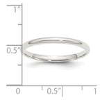 Sterling Silver 2mm Comfort Fit Band