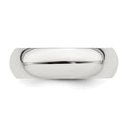 Sterling Silver 6mm Comfort Fit Band