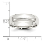Sterling Silver 6mm Comfort Fit Band