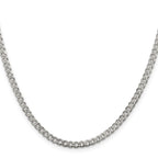 Sterling Silver 3.8mm Pav‚ Curb Chain