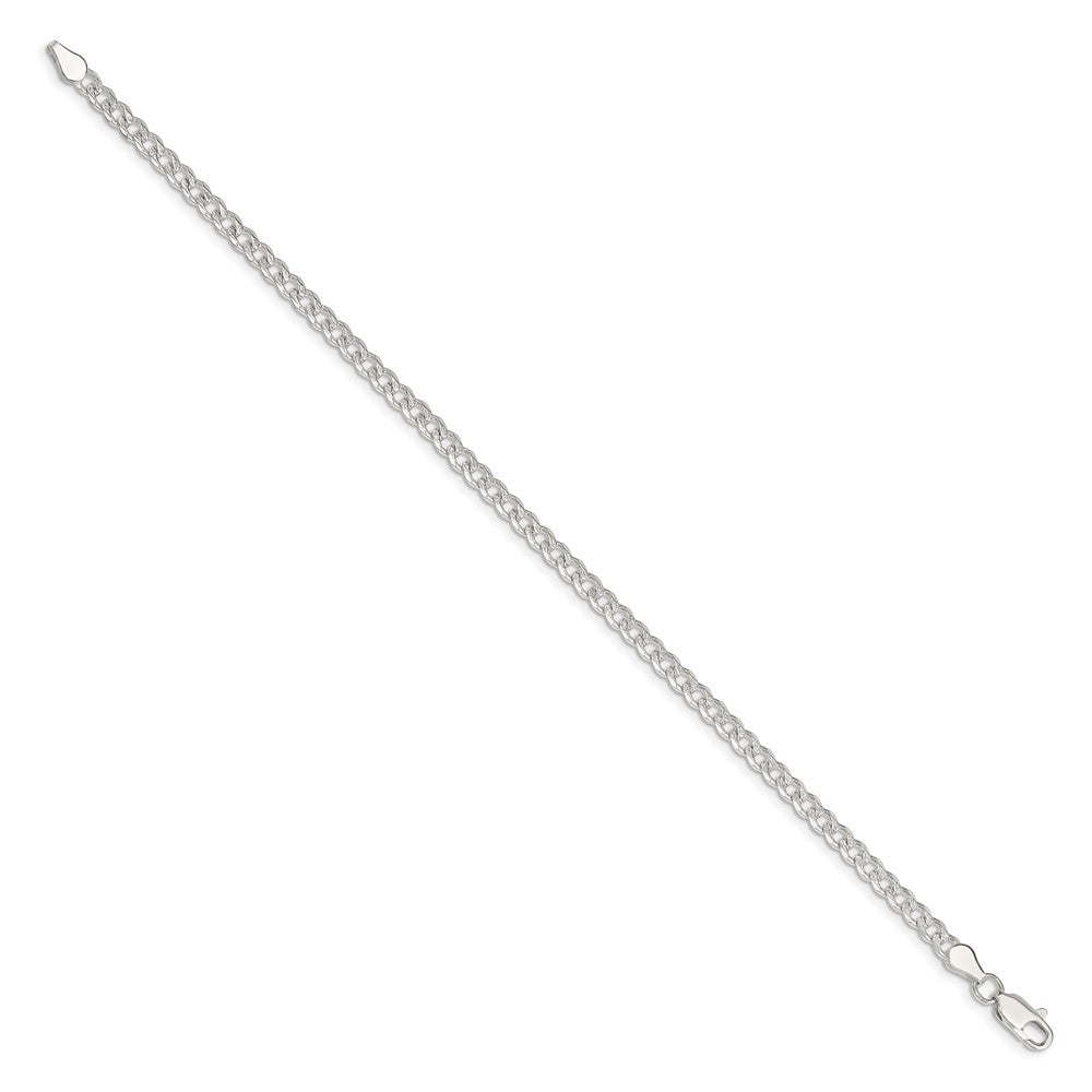 Sterling Silver 3.8mm Pav‚ Curb Chain