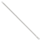 Sterling Silver 3.8mm Pav‚ Curb Chain