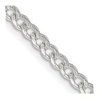 Sterling Silver 3.8mm Pav‚ Curb Chain