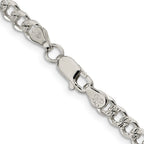 Sterling Silver 4.5mm Pav‚ Curb Chain