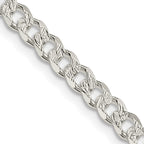 Sterling Silver 4.5mm Pav‚ Curb Chain
