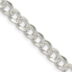 Sterling Silver 5.5mm Pav‚ Curb Chain