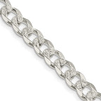 Sterling Silver 7mm Pav‚ Curb Chain
