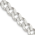 Sterling Silver 9.3mm Pav‚ Curb Chain