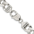 Sterling Silver 11.0mm Pav‚ Curb Chain