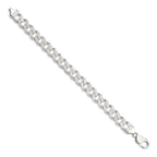 Sterling Silver 11.0mm Pav‚ Curb Chain
