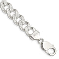 Sterling Silver 11.0mm Pav‚ Curb Chain