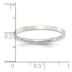 Sterling Silver 2mm Comfort Fit Flat Band