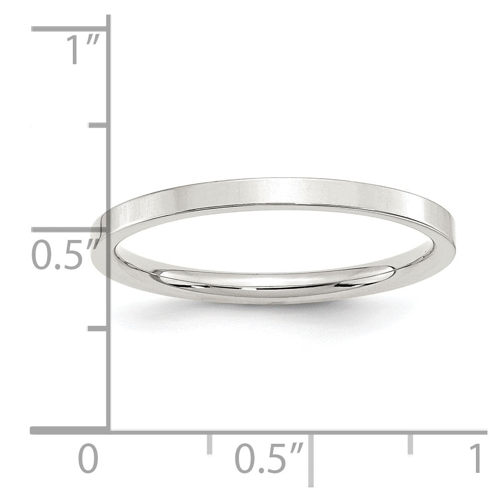 Sterling Silver 2mm Comfort Fit Flat Band