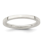 Sterling Silver 2mm Comfort Fit Flat Band