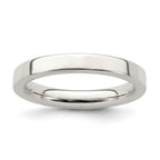 Sterling Silver 3mm Comfort Fit Flat Band