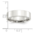 Sterling Silver 6mm Comfort Fit Flat Band