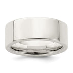 Sterling Silver 8mm Comfort Fit Flat Band