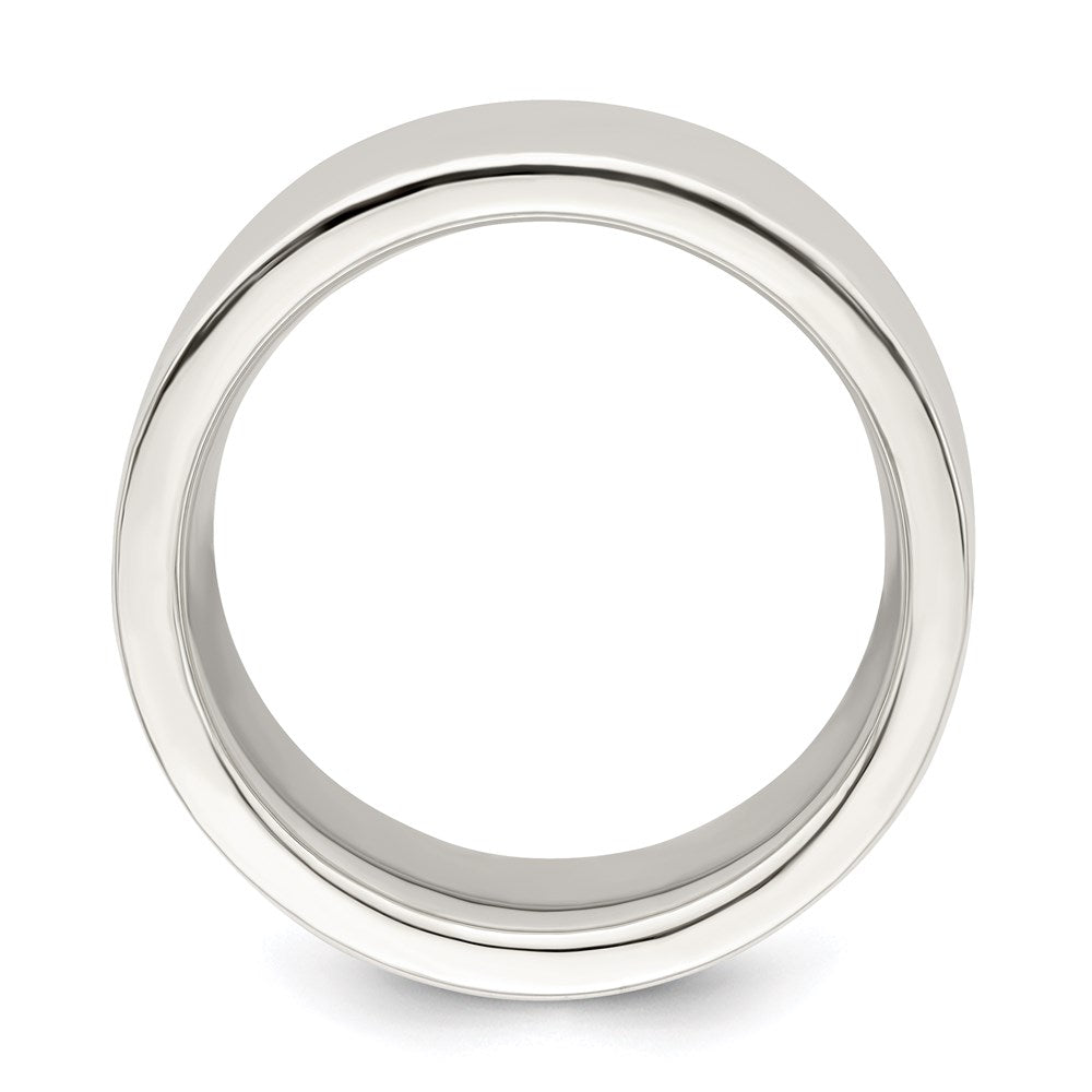 Sterling Silver 10mm Comfort Fit Flat Band