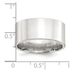 Sterling Silver 10mm Comfort Fit Flat Band