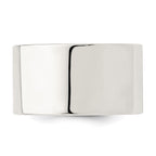 Sterling Silver 12mm Comfort Fit Flat Band
