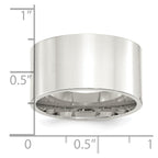 Sterling Silver 12mm Comfort Fit Flat Band