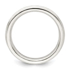 Sterling Silver 3mm Comfort Fit Half Round Milgrain Band