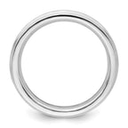 Sterling Silver Rhodium-plated 3mm Comfort Fit Milgrain Band