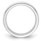 Sterling Silver 4mm Comfort Fit Half Round Milgrain Band
