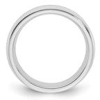 Sterling Silver 5mm Comfort Fit Half Round Milgrain Band