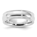 Sterling Silver 6mm Comfort Fit Half Round Milgrain Band