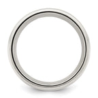 Sterling Silver 9mm Comfort Fit Half Round Milgrain Band