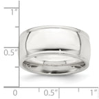 Sterling Silver 9mm Comfort Fit Half Round Milgrain Band