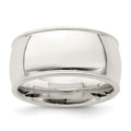 Sterling Silver 10mm Comfort Fit Half Round Milgrain Band